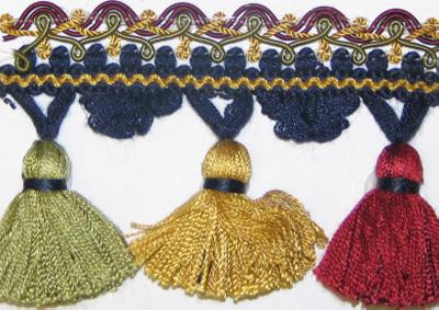 Stout Trim Apollo Tassel Fringe Navy